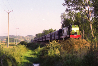 Treni i pasagjerit ne Durres - Foto historike 1988